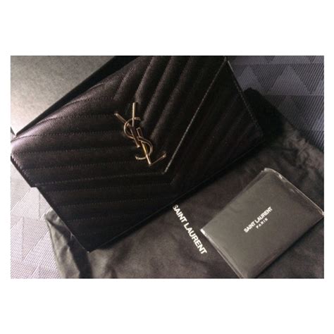 ysl clutch bag black